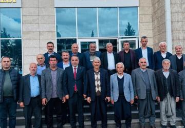 Kahta köy muhtarlarından Turan Yıldırım’a ‘hayırlı olsun’ ziyareti