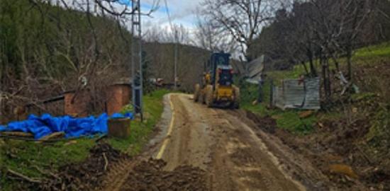 Kuvvetli yağışların ardından kırsalda yoğun müdahale