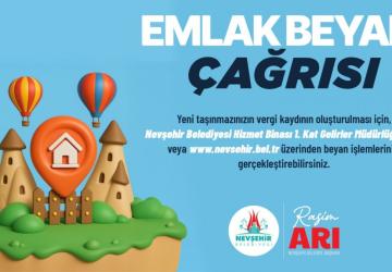 Nevşehir Belediyesi’nden 2026 Emlak Vergisi Beyanı Hatırlatması