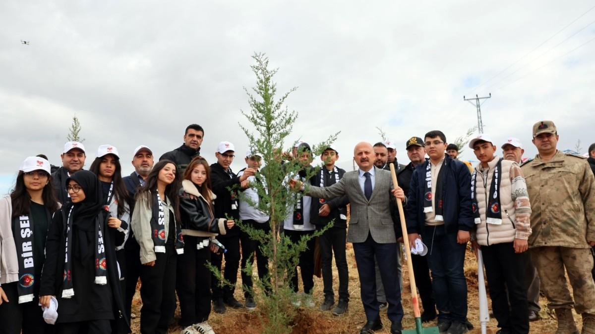 Adıyaman’da şehitler anısına 150 fidan dikildi