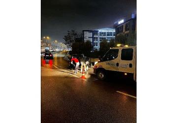 Büyükşehir A Takımı'ndan kazaya anında müdahale