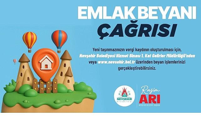 Nevşehir Belediyesi'nden Emlak Beyanı Çağrısı