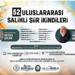 Salihli Şiir İkindileri 52'nci Kez Sanatseverlerle Buluşuyor
