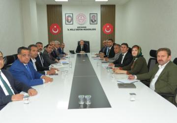 İl Milli Eğitim Müdürlüğü’nde Haftalık Koordinasyon Toplantısı yapıldı
