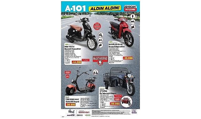 22 Ocak'ta A101'de Motosiklet ve Moped Modelleri Satışa Sunuluyor
