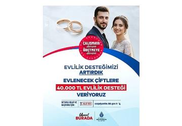 İBB Evlilik Desteğini 40 Bin TL'ye Çıkarttı