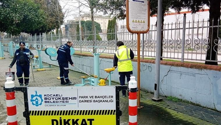 Büyükşehir'den spor aletlerine periyodik bakım