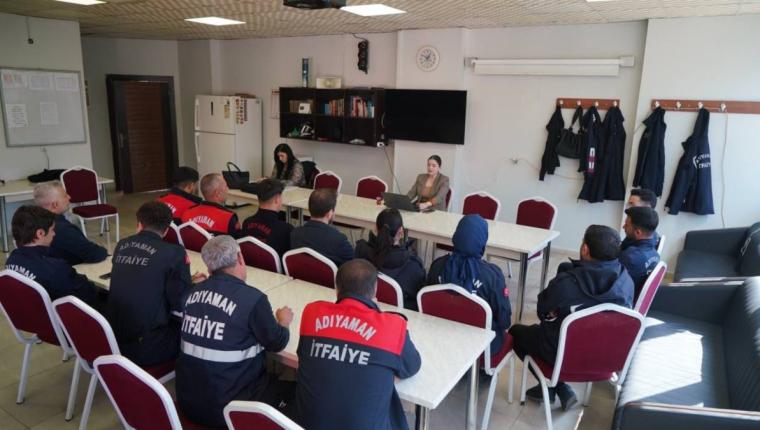 Adıyaman Belediyesi’nden itfaiye personeline hizmet içi İSG eğitimi - Videolu Haber