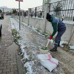 Lüleburgaz Belediyesi'nden kar mesaisif