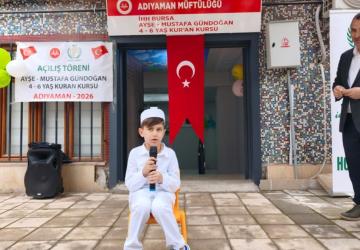 Adıyaman’da 4-6 yaş Kur’an kursu hizmete açıldı
