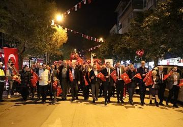 İnegöl'de Cumhuriyet Coşkusu Meydanlara Taştı