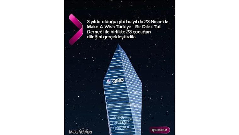 QNB Türkiye'den Dünya Dilek Günü'nde Anlamlı Farkındalık: Kristal Kule Maviye Büründü
