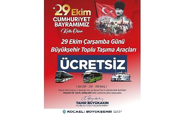 29 Ekim'de toplu ulaşım ücretsiz