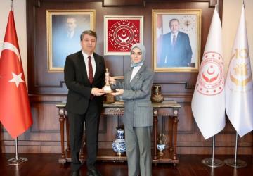 Başkan Tutdere’den Bakan Göktaş’a ziyaret: Deprem sonrası sosyal projeler görüşüldü