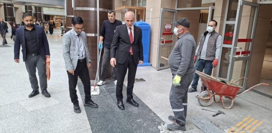 Adıyaman Eğitim ve Araştırma Hastanesi’nde kapsamlı zemin yenileme çalışması