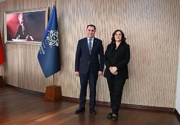 Başkan Çerçioğlu'na Aile ve Sosyal Hizmetler İl Müdürü Türkoğlu'ndan ziyaret