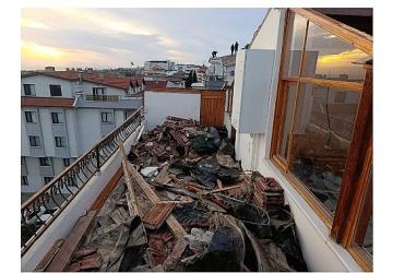 Fırtına mağduru şehit ailesine Büyükşehir'den destek