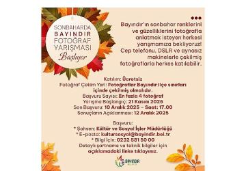 Bayındır'da Sonbahar Temalı Fotoğraf Yarışması Başladı