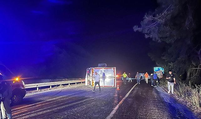 Kemer'de yola dökülen mazot kazaya neden oldu