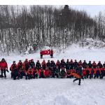 Zorlu kış şartlarında saniyelerle yarışıldı