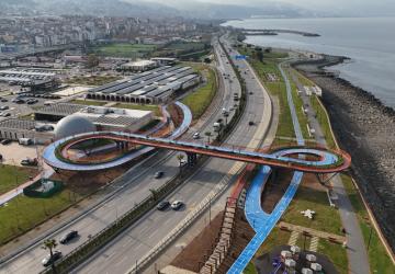 Trabzon’da Ekolojik Köprü Yaya ve Bisiklet Ulaşımına Açıldı