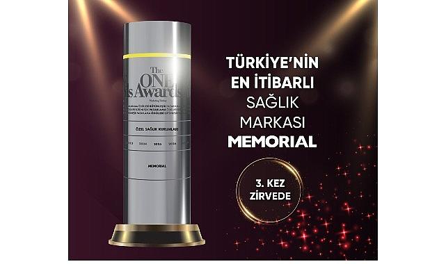 Memorial Sağlık Grubu, “Yılın En İtibarlı Markası" Seçildi