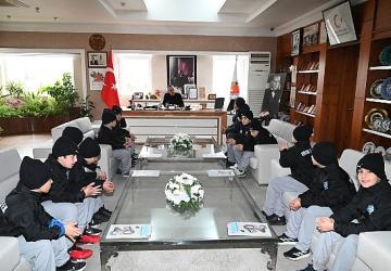 1918 Rice FK'dan Başkan Topaloğlu'na nezaket ziyareti