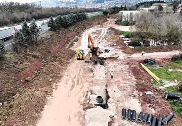 Alikahya TEM Bağlantı Yolu'nda çalışmalar tam gaz