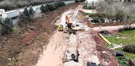 Alikahya TEM Bağlantı Yolu'nda çalışmalar tam gaz