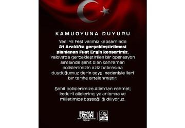 Konser Erteleme Duyurusu