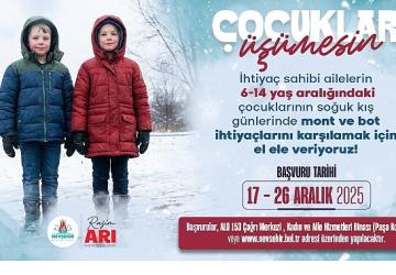 Nevşehir Belediyesi'nden “Çocuklar Üşümesin" Kampanyası