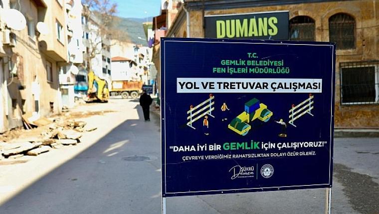 Gemlik'in Köklü Caddesi'nde Önemli Çalışma
