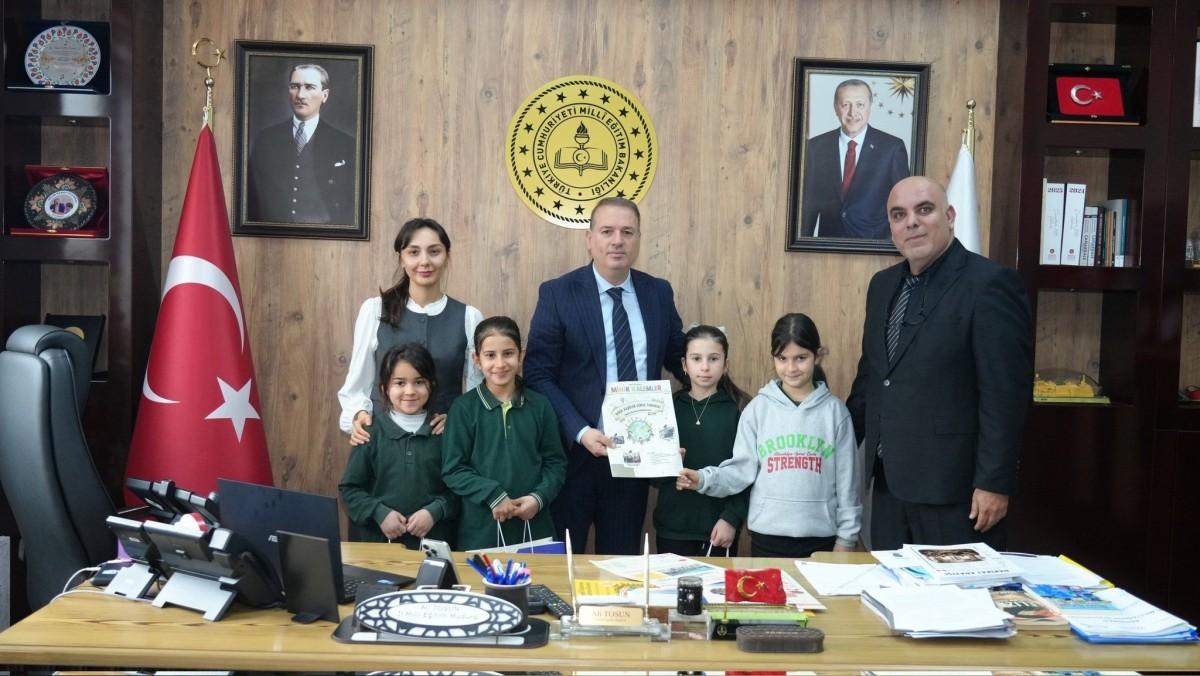 Adıyamanlı Minik Gazetecilerden İl Milli Eğitim Müdürü Ali Tosun'a Ziyaret
