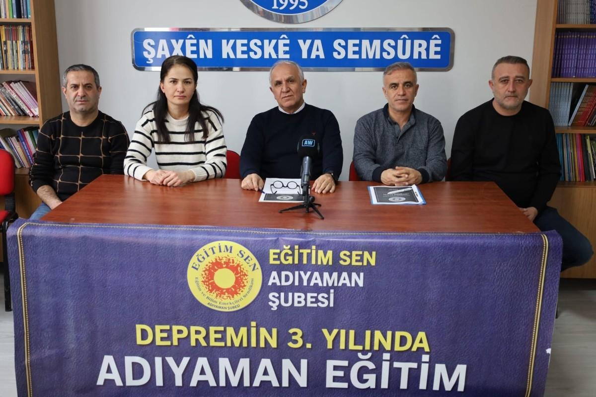 Eğitim-Sen Adıyaman Şubesi deprem sonrası eğitim raporunu açıkladı