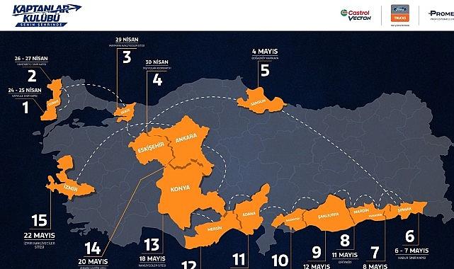 Ford Trucks, Castrol ve Prometeon güçlerini birleştirdi: “Kaptanlar Kulübü Senin Şehrinde" başlıyor
