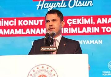 Bakan Kurum Adıyaman’da konuştu: ‘350 bininci konutun anahtarlarını teslim etmenin mutluluğunu yaşıyoruz’