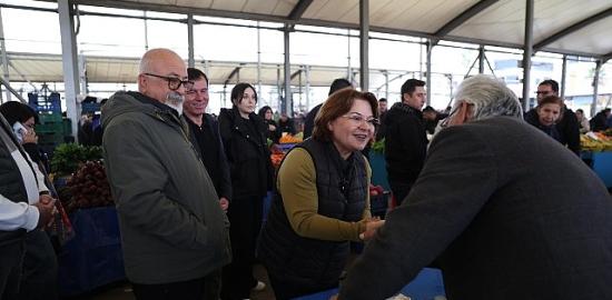Başkan Hatice Gençay, Pazar Esnafının Yanında