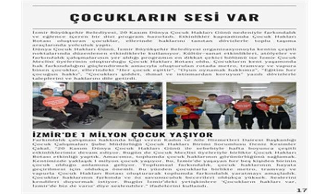 "Hep Birlikte İzmir", kasım sayısıyla genç, kadın ve çocuklarla buluştu