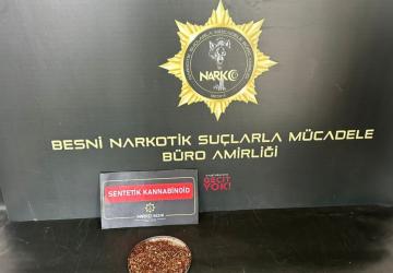 Besni’de uyuşturucu operasyonu: 1 tutuklama