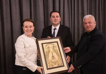 Konak'ta Makedonya rüzgarı esti: Başkan Mutlu, Enes İbrahim ve heyetini ağırladı