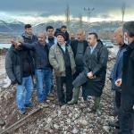 Çelikhan Kaymakamı Pelvan’dan heyelan ve taşkın bölgelerinde inceleme