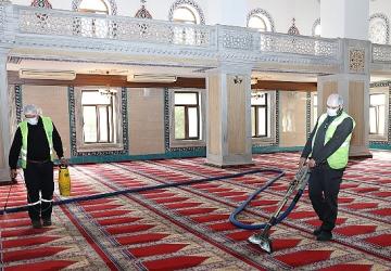 Nilüfer'in ibadethanelerinde bahar temizliği