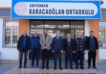 Adıyaman İl Millî Eğitim Müdürü Tosun Karacaoğlan Ortaokulunu ziyaret etti