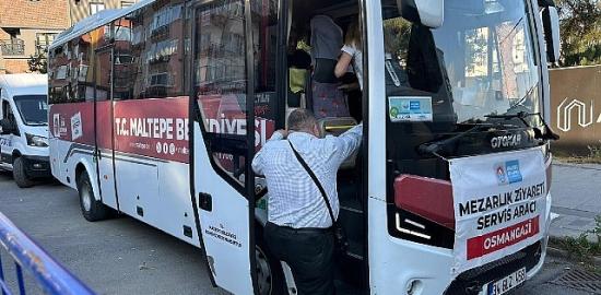 Maltepe'de bayramda mezarlıklara ücretsiz ring seferleri başladı