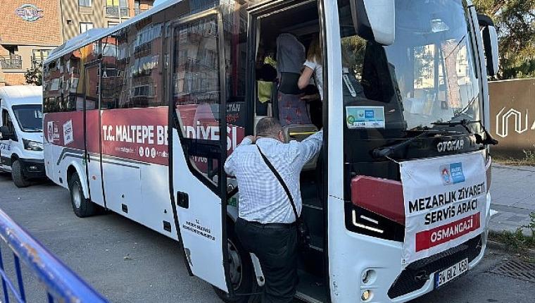 Maltepe'de bayramda mezarlıklara ücretsiz ring seferleri başladı