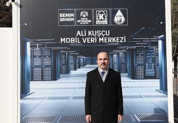 Başkan Altay, Olağanüstü Durumlarda Dijital Güvenliği Sağlayacak KOSKİ Mobil Veri Merkezini İnceledi