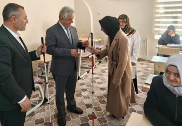 İl Müftüsü Mevlüt Haliloğlu’ndan Görme Engelliler Kur'an Kursu’na ziyaret