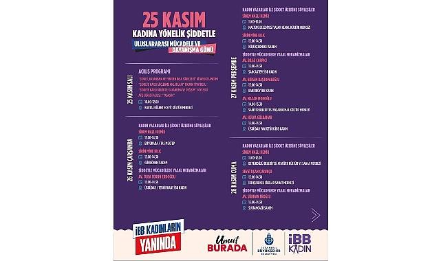 İBB'den 25 Kasım İçin 242 Etkinlik: “Kadınların Yanındayız"
