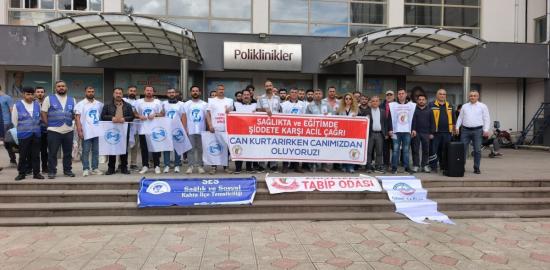 Adıyaman’da sağlık çalışanlarından şiddete tepki açıklaması - Videolu Haber