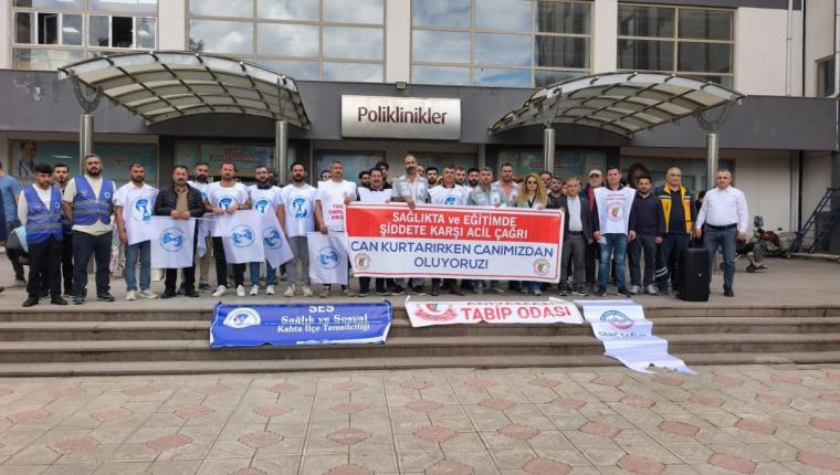 Adıyaman’da sağlık çalışanlarından şiddete tepki açıklaması - Videolu Haber
